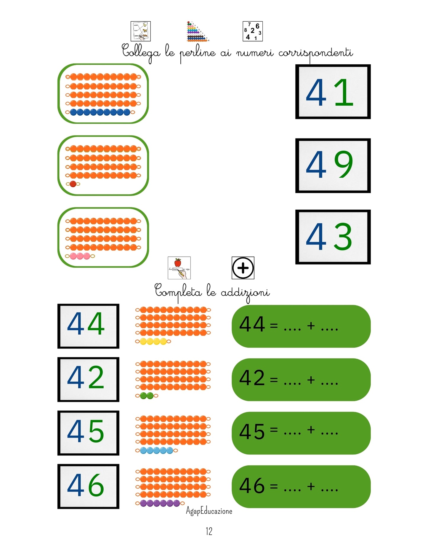 🧠 Il mio libro dei numeri – Metodo Montessori