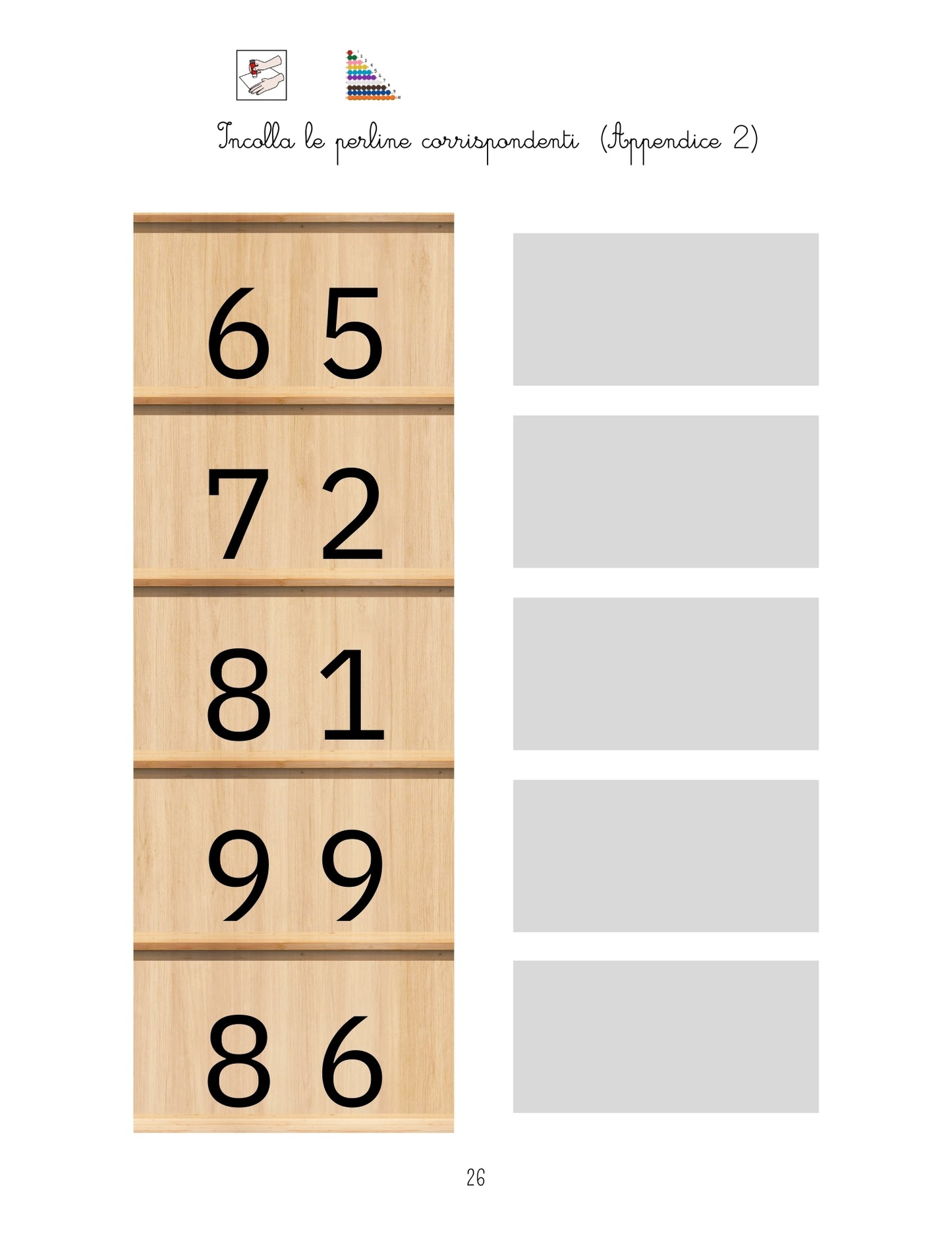 🧠 Il mio libro dei numeri – Metodo Montessori