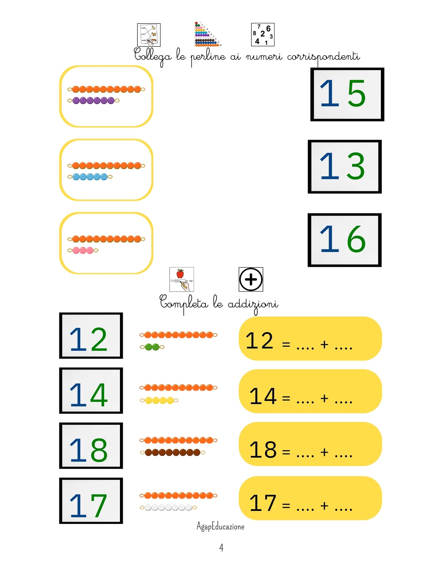 🧠 Il mio libro dei numeri – Metodo Montessori